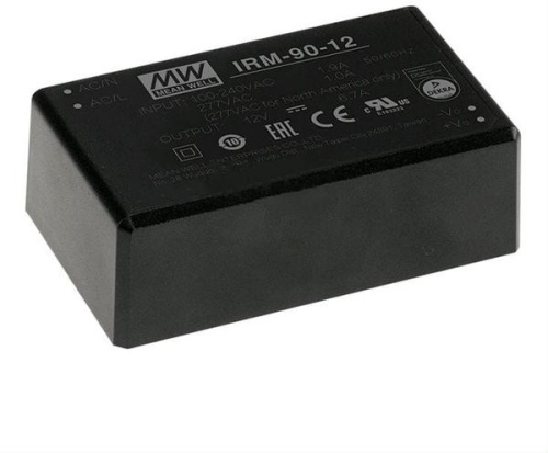 Источник питания AC-DC, 85.05Вт, вход 80…305В AC, 47…63Гц / 113…431В DC, выход 15В/5670мА, КПД 92.5%, изоляция 4000В AC, в корпусе 87х52х29.5мм, -30…+80С | код IRM-90-15 | MeanWell