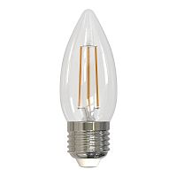 LED-C35-5W/WW/E27/CL/DIM GLA01TR Лампа светодиодная диммируемая. Форма свеча, прозрачная. Серия Air. Теплый белый свет (3000K). Картон. ТМ | код UL-00003643 | Uniel