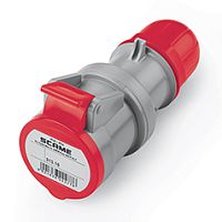 Разъем пром. силовой CEE кабельный, гнездо, 16A, 3P+E 6h, 380_415VAC 50/60Hz, IP44/IP54, серия OPTIMA | код 313.1646 | Scame