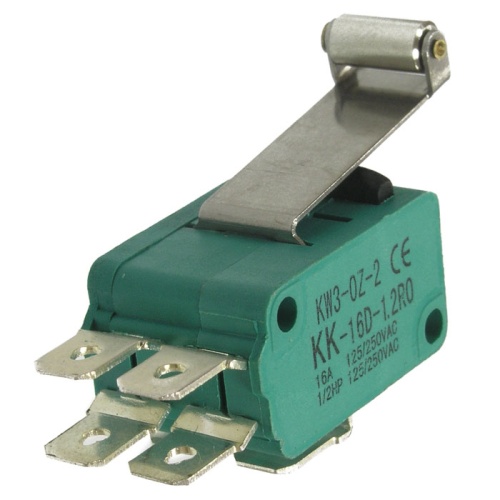 Микропереключатель с планкой и роликом RUICHI MSW-07, ON-(ON) 6P-2x3, 5 А, 250 В | код 61847 | Ruichi