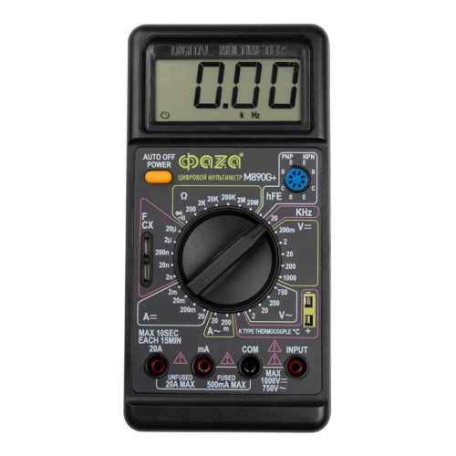 Мультиметр цифровой M890G+ ФАZА 5008854 фото 8