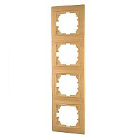 Рамка 4-м Mira вертикал. ясень LEZARD 701-4700-154