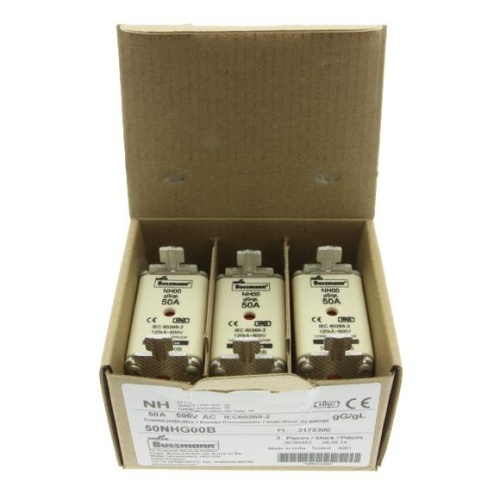 Предохранитель NH 50А 500В 00 GG | Код. 50NHG00B | EATON