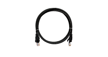 Шнур коммутационный NIKOMAX U/UTP 4 пары, Кат.5е (Класс D), 100МГц, 2хRJ45/8P8C, T568B, заливной, с защитой защелки, многожильный, BC (чистая медь), 24AWG (7х0,205мм), LSZH нг(А)-HFLTx, черный, 1м | код NMC-PC4UD55B-010-C-BK | NIKOMAX Серия
