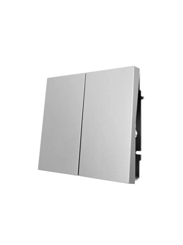 ZIMA Выключатель 2-ой серый матовый безвинтовой зажим/клемма LEZARD | код 704-7488-101QC | LEZARD фото 2