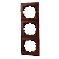 Мира Рамка 3 поста вертикальная без вставок вишня | код 701-0601-153 | LEZARD