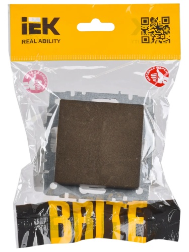 BRITE Выключатель 1-клавишный самовозвратный 10А ВС10-1-4-БрТБ темная бронза | код BR-V14-0-10-K45 | IEK фото 7