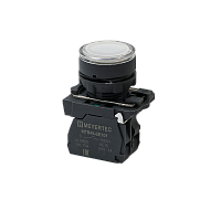 Кнопка белая с подсветкой, 1NO, 220V AC/DC, IP65, пластик MTB5-AW31713 | код 137268 | MEYERTEC