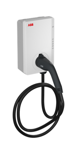 Зарядное устройство Terra AC W7-G5-R-0, вход 100..240VAC, с кабелем Тип2, 7.4kW, RFID, 1xEthernet, IP54 | код 6AGC082155 | ABB