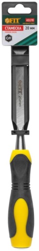 Стамеска Профи, двухцветная прорезиненная ручка 20 мм | код 43178 | FIT фото 3
