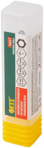 Шарошка карбидная штифт 6мм тип "F" параболическая 8х18х63мм FIT 36617 фото 3