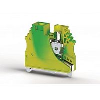 334 120, Клеммник на DIN-рейку 4 мм.кв., (земля), AVK2,5/4T | код 0.0.0.3.34120| KLEMSAN