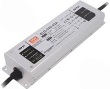Источник питания AC-DC, 239.8Вт, IP65, вход 100…305В AC, 47…63Гц/142…431В DC, ККМ, выход 21...42В/5.71А, изоляция 3750В AC, в кожухе 244х71х37.5мм, -40…+85С (корпус), потенциометры | код ELG-240-42A | MeanWell
