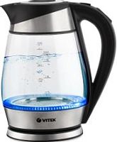 Чайник электрический Vitek VT-1177 1.7л. 2200Вт серебристый корпус: стекло/металл/пластик | код 2034016 | VITEK