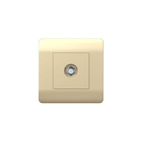 Розетка телевизионная одиночная SAT NEW3-E коннектор шампань CHINT 431412