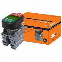 Кнопка двойная MPD4 22 мм² 220В, IP40, Красный | код. SQ0747-0055 | TDM