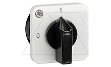 Переключатель BS 16 05 U, 1P, 20A, тип 0-1 (90°), 1NO на 1, 2.5kW(230VAC по АС-23), на дверь, фронт IP40 | код EAC605982R | Rade Koncar