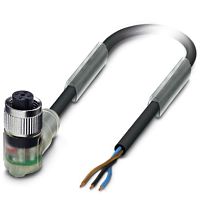 Кабель для датчика / исполнительного элемента SAC-3P- 5,0-PUR/M12FR-2L B | код 1668276 | PHOENIX CONTACT