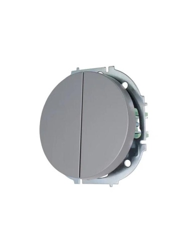 Выключатель 2-кл. СП OSEN 10А IP20 механизм сер. матов. LEZARD 743-7488-101 фото 2