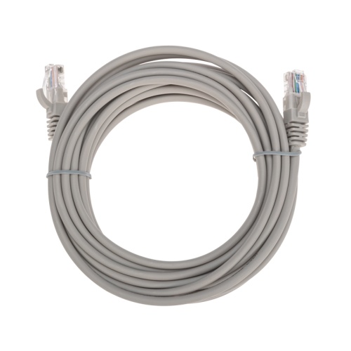Патч-корд U/UTP, CAT 5e, RJ45-RJ45, 26AWG, LSZH, серый, 5м REXANT | код 02-0100-5 | REXANT