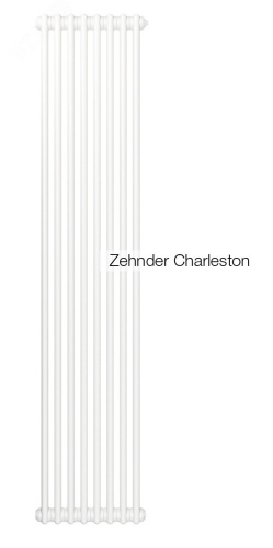 Радиатор трубчатый настенный двухрядный 1792/62/14 нижнее подключение с комплектом кронштейнов белый | код 2180_14_9016_V001_CVD1BH | Zehnder