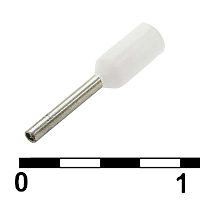 Наконечник на кабель RUICHI DN00206, белый, 0.75x6 мм, 0.25 мм2 | код 90931 | Ruichi