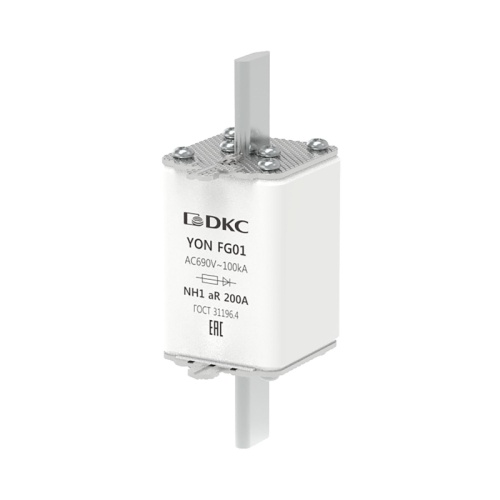 Предохранитель YON ножевого типа FG1 200А 690V характеристика aR | код 1FG01-0200-690V-AR | DKC