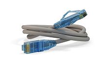 Патч-корд U/UTP кат.6 LSZH 1м PC-LPM-UTP-RJ45-RJ45-C6-1M-LSZH-GY сер. | код 42236 | Hyperline