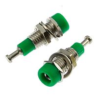 Гнездо RUICHI Z008 2 мм panel jack зелёный, на панель под пайку | код 106888 | Ruichi