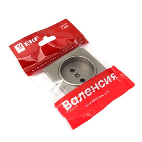 Валенсия лицевая панель розетки 1-местной б/з 10 А кашемир с защ, штор, PROxima | код ESR10-L-022-40 | EKF фото 5