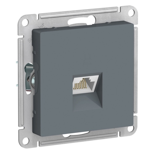 ATLASDESIGN РОЗЕТКА компьютерная RJ45, кат. 6A, механизм, ГРИФЕЛЬ | код ATN000786 | SCHNEIDER ELECTRIC
