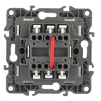 Выключатель двойной, 10АХ-250В, б.л., Эра12, антрацит,12-1004-05 | код Б0014655 | ЭРА