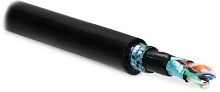 Кабель FUTP4-C5E-S24-ARM-OUT-PE/PE-BK (FUTP4-C5E-S24-ARM-OUT-PE-BK) (FTP4-C5E-SOLID-24AWG-ARM-OUTDOOR-40) витая пара F/UTP кат.5e 4 пары 24 AWG ож solid экран-фольга брон. сталь. лент. внешн. PE/PE(-40градC-+60градC) черн.
