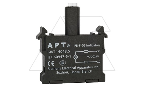 Блок индикатора, синий, LED, 24VAC/DC, монтаж на адаптер, для PB1 и PB3 серий | код PB-F-DS/B23 | АРТ