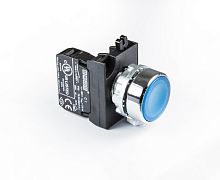 CM100DM Кнопка нажимная круглая синяя (1НО) | код CM100DM | EMAS