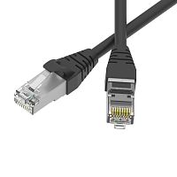 Патч-корд экранированный SLIM CAT6 S/FTP 4х2, 28 AWG, LSZH, чёрный, 5м | код RN6SF4550BK-28 | DKC