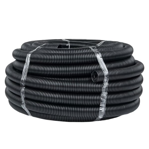 Труба гофр, ПНД с протяжкой d40 мм (25 м) черная-Plast | код tpnd-40n | EKF фото 2
