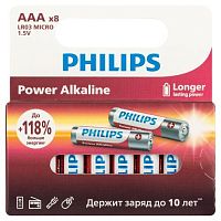 Элемент питания алкалиновый LR03P8W/51 ААА 1,5v 8 шт. LR03-8BL Power | код Б0064680 | ЭРА