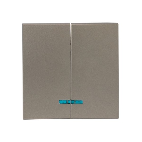 Валенсия лицевая панель выключателя 2-кл, с индикатором 10А кашемир PROxima | код ESV10-L-123-40 | EKF фото 2