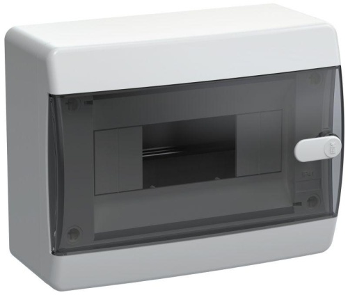 UNION Compact Корпус пластиковый ЩРН-П-8 IP41 черная прозрачная дверь IEK | код UIC-KP12-N-08-41-K01 | IEK