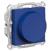 ATLASDESIGN СВЕТОРЕГУЛЯТОР (диммер) повор-нажим, LED, RC, 400Вт, мех., АКВАМАРИН | код ATN001123 | Systeme Electric