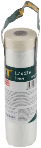 Пленка укрывная, с клейкой лентой, 10мкм, 1700мм*15м | код 11865 | FIT фото 3