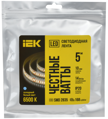 Лента LED 5м 2835-168LED 14Вт/м IP20 10мм 24В 6500К IEK | код LSR6-2-168-20-1-05 | IEK фото 3 Лента LED 5м 2835-168LED 14Вт/м IP20 10мм 24В 6500К IEK | код LSR6-2-168-20-1-05 | IEK фото 3
