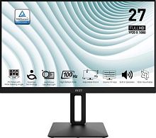Монитор MSI 27 Pro MP271AP черный IPS LED 16:9 HDMI M/M матовая HAS Piv 300cd 178гр/178гр 1920x1080 100Hz VGA DP FHD 3.9кг | код 1977742 | MSI