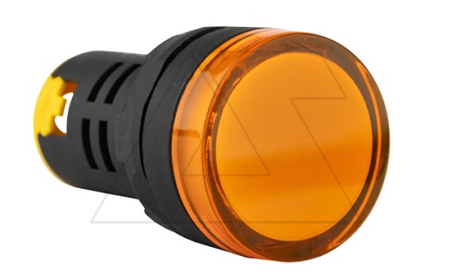 Индикатор светодиодный моноблочный AD116-22DS, желтый, LED 12VAC/DC, IP65, 22mm | код AD116-22DS/Y22 | GQELE