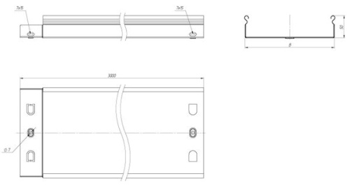 Лоток неперфорированный 50х300х3000-0,55 мм | код L5030000-0,55 | EKF фото 3