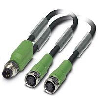 Кабель для датчика / исполнительного элемента SAC-3P-M8Y/2X1,5-PUR/M 8FS | код 1458680 | PHOENIX CONTACT