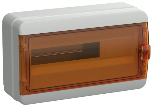 TEKFOR Корпус пласт. КМПн-18 IP65 оранж. прозр. дверь IEK | код TF5-KP72-N-18-65-K03-K09 | IEK