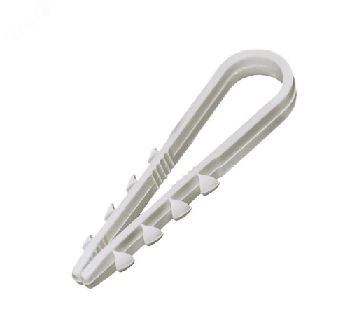 Дюбель-хомут 5-10мм для кругл. кабеля, белый (100шт). | код ДХ510КБ100 | ПЭМИ