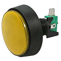 Кнопка GMSI круглая RUICHI 1B-C с LED подсветкой 12 В, 5 А, 30 мОм, 250 В, no-nc+nc-no, желтая | код 79587 | Ruichi